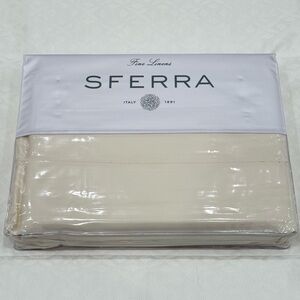 SFERRA MATTEO SATEEN 4-PIECE KING SHEET SET IVORY MADE IN ITALY
